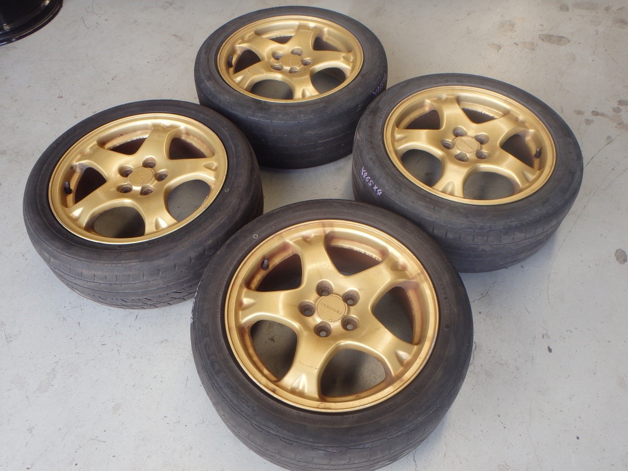 16-x-7-53-5x100-subaru-impreza-wrx-gc8-gf8-sti-gold-wheels-rims-ebay